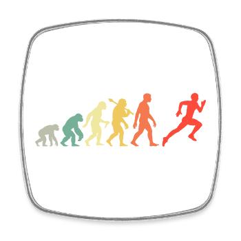 Jogger Evolution für Läufer Jogging - Viereckiger Kühlschrankmagnet - Weiß - Vorne