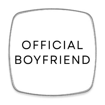 OFFICIAL BOYFRIEND - Square fridge magnet - white - Front
