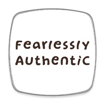 Authentique sans peur – Design statement - Magnet carré - blanc - Devant