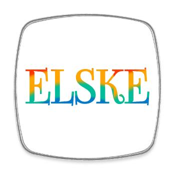 Elske  - Viereckiger Kühlschrankmagnet - Weiß - Vorne