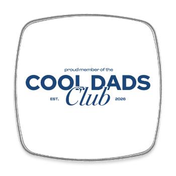 Cool Dads Club - Square fridge magnet - white - Front