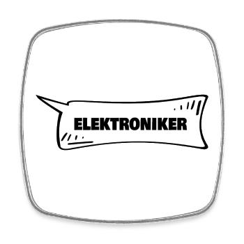 Azubi Elektroniker - Viereckiger Kühlschrankmagnet - Weiß - Vorne