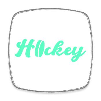  Hockey - Viereckiger Kühlschrankmagnet - Weiß - Vorne