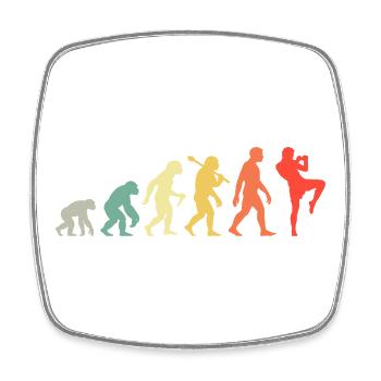 Kickboxer Evolution Kickboxen Taekwondo Workout - Viereckiger Kühlschrankmagnet - Weiß - Vorne