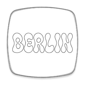 Berliner Tippblasen - Viereckiger Kühlschrankmagnet - Weiß - Vorne