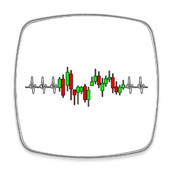 Trader Herzschlag Aktien Krypto Diagramm - Viereckiger Kühlschrankmagnet - Weiß - Vorne