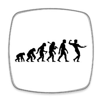 Bodybuilding Evolution Bodybuilder Muskelsport - Viereckiger Kühlschrankmagnet - Weiß - Vorne