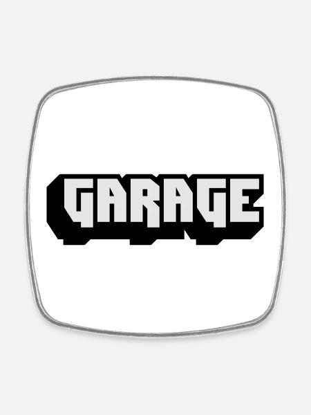 garage music - Magnet carré - blanc