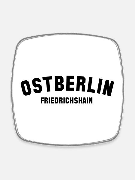 FRIEDRICHSHAIN - Viereckiger Kühlschrankmagnet - Weiß