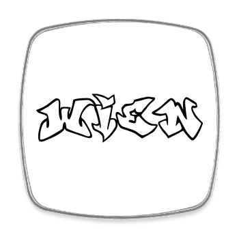 Vienna - Square fridge magnet - white - Front