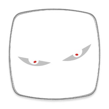 comic eyes smiley augen - Square fridge magnet - white - Front