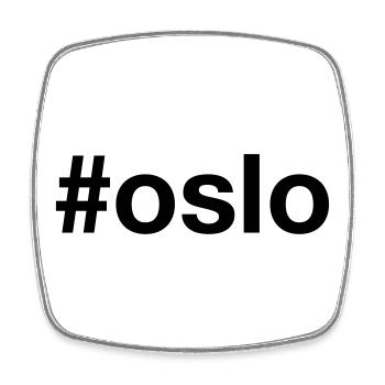 OSLO Hashtag - Norwegen - Norway - Norge - Square fridge magnet - white - Front