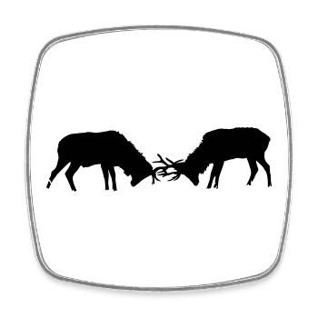 deer - Square fridge magnet - white - Front
