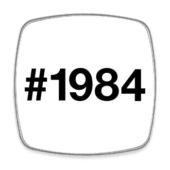 1984 Né 42e anniversaire à 42 ans - Magnet carré - blanc - Devant