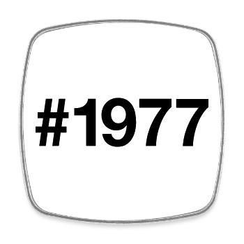 1977 Jahrgang 49 Jahre alt 49. Geburtstag - Viereckiger Kühlschrankmagnet - Weiß - Vorne