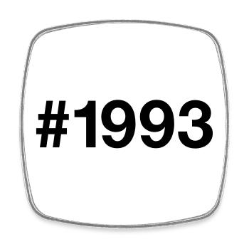 Hashtag vintage 1993 33e anniversaire - Magnet carré - blanc - Devant
