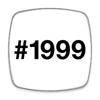 Hashtag vintage 1999 27 ans Anniversaire - Magnet carré - blanc - Devant