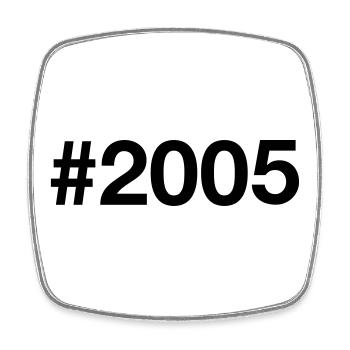 2005 Jahrgang 21 Jahre alt 21. Geburtstag - Viereckiger Kühlschrankmagnet - Weiß - Vorne