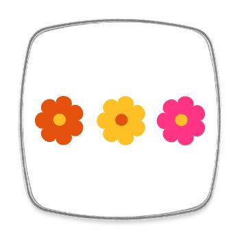 6254398 128984759 fleurs - Magnet carré - blanc - Devant