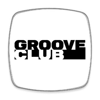 Groove Club - Magnet carré - blanc - Devant