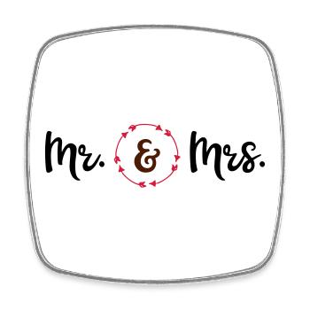 Hochzeit - Viereckiger Kühlschrankmagnet - Weiß - Vorne
