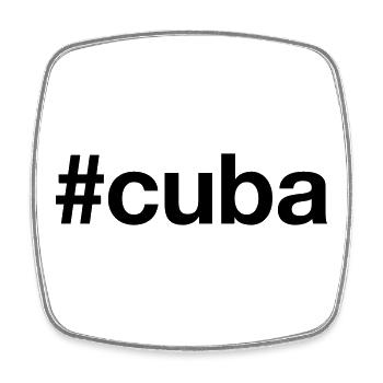 CUBA - Magnet carré - blanc - Devant
