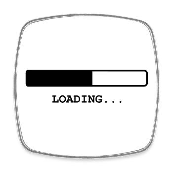 Loading... - Viereckiger Kühlschrankmagnet - Weiß - Vorne