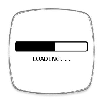 Loading ... - Square fridge magnet - white - Front