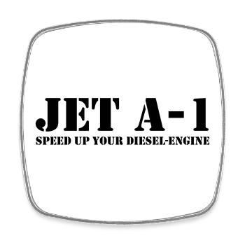 Jet A-1 diesel - Viereckiger Kühlschrankmagnet - Weiß - Vorne