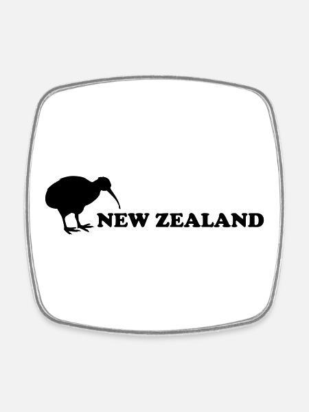 neuseeland - new zealand - kiwi - Viereckiger Kühlschrankmagnet - Weiß