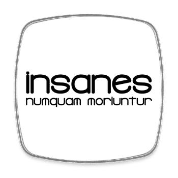 insanes - Magnet carré - blanc - Devant
