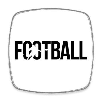 football - Viereckiger Kühlschrankmagnet - Weiß - Vorne