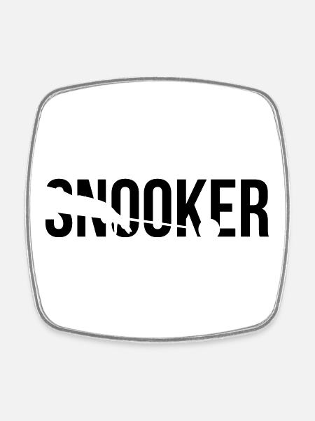 snooker - Square fridge magnet - white