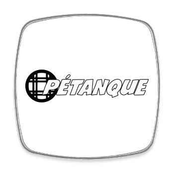 Pétanque - Viereckiger Kühlschrankmagnet - Weiß - Vorne