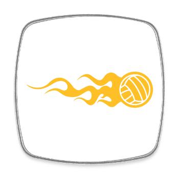 Volleyball - Square fridge magnet - white - Front