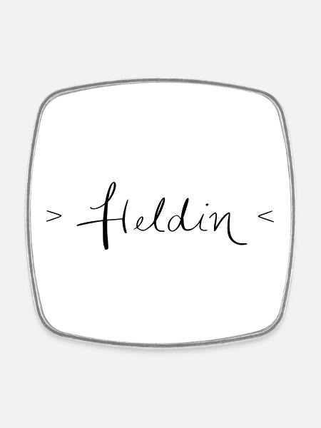 Heldin - Viereckiger Kühlschrankmagnet - Weiß