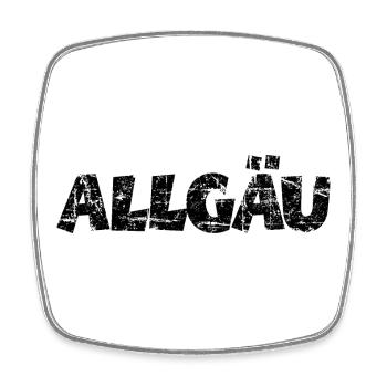 Allgäu (Vintage/Schwarz) - Viereckiger Kühlschrankmagnet - Weiß - Vorne