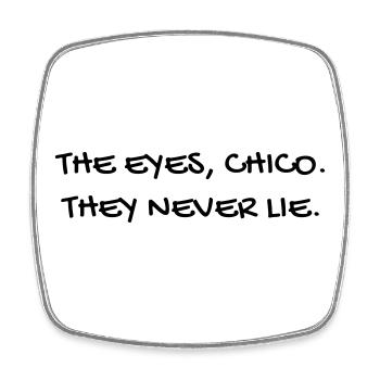Cinéma / Citation / Série télé / Geek - Magnet carré - blanc - Devant