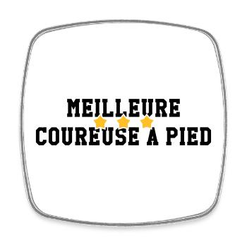 Course à Pied / Running / Jogging / Coureur - Magnet carré - blanc - Devant