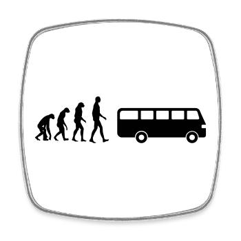 Bus Driver / Busfahrer / Autocar / Autobus / Job - Square fridge magnet - white - Front