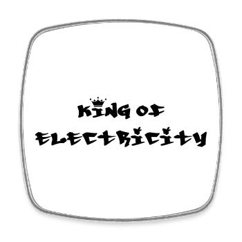 Electrician Electricity Elektriker Electricien Job - Square fridge magnet - white - Front