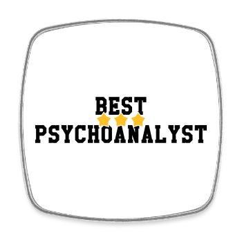 Psychologue / Psychiatre / Travail / Psychanalyste - Magnet carré - blanc - Devant