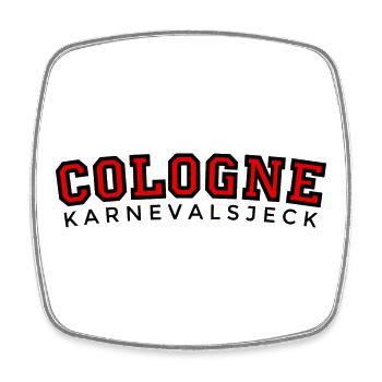Cologne Karnevalsjeck (Rot) Köln Kölsch Karneval - Viereckiger Kühlschrankmagnet - Weiß - Vorne