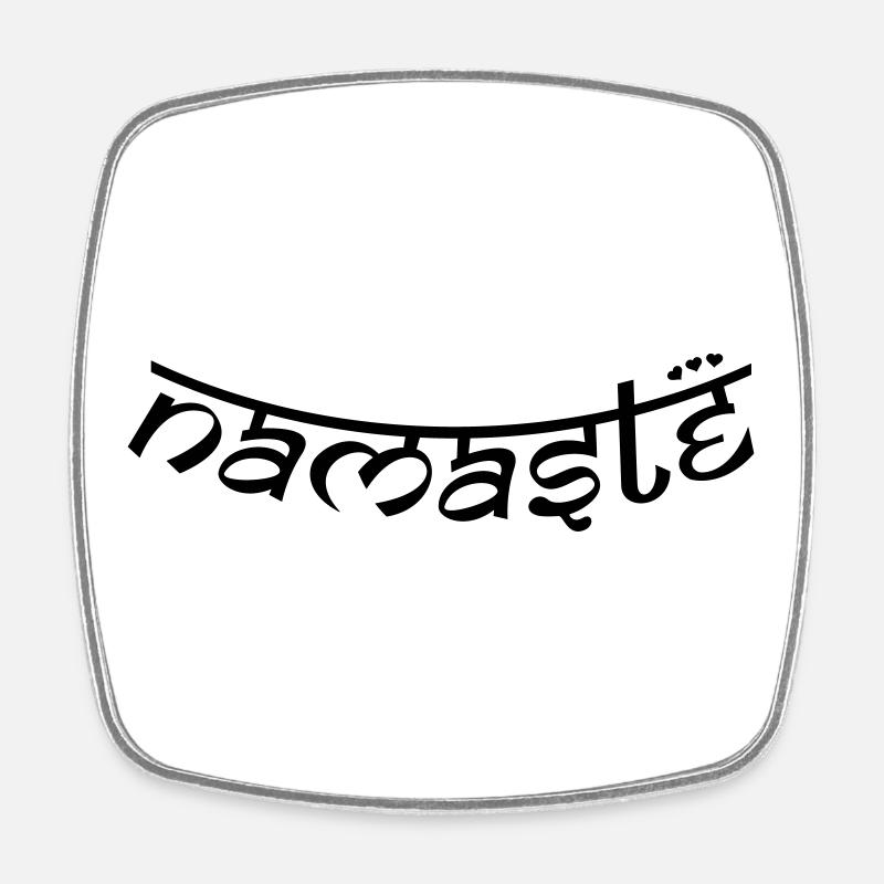 OM NAMASTE BOW - Magnet carré - blanc