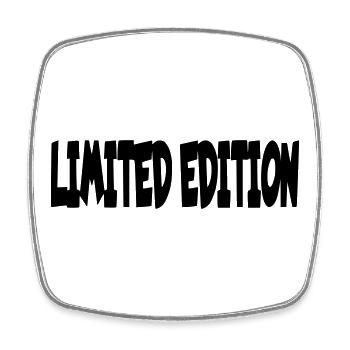 Limited edition in wheelchair, special, unique # - Square fridge magnet - white - Front