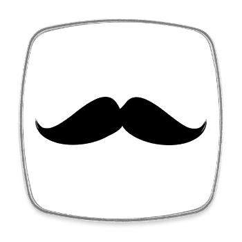 MUSTACHE.BONNE Father's Day. Fathers Day. - Square fridge magnet - white - Front