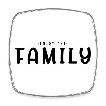 Profitez de la famille - Magnet carré - blanc - Devant