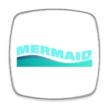 MERMAID - Viereckiger Kühlschrankmagnet - Weiß - Vorne