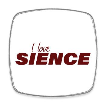 I LOVE SCIENCE - Viereckiger Kühlschrankmagnet - Weiß - Vorne