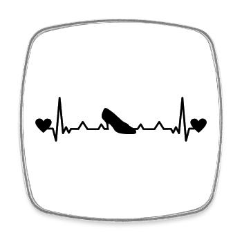Standardtanzen Tanzschuh Damen Standard Heartbeat - Viereckiger Kühlschrankmagnet - Weiß - Vorne